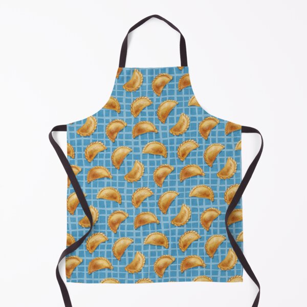Item preview, Pierogi Dumplings on Sky Blue Check Pattern designed and sold by micklyn.