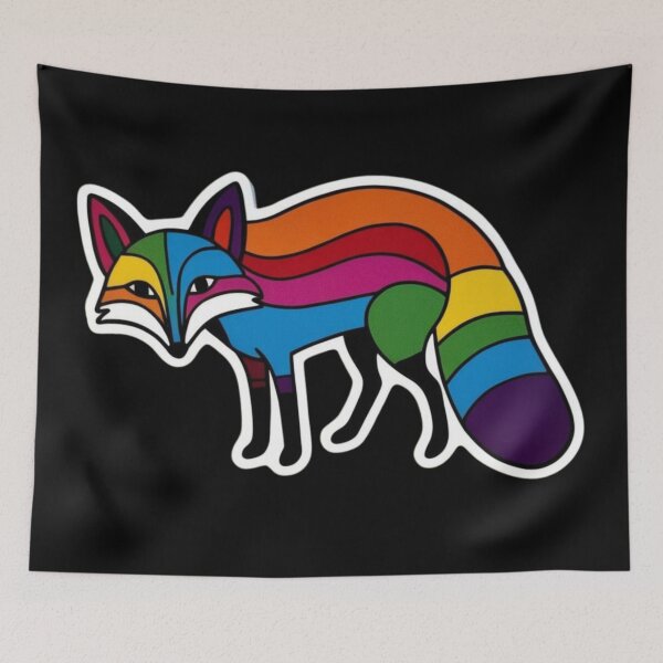 Item preview, RAINBOW Fox designed and sold by AlinaSCorner.