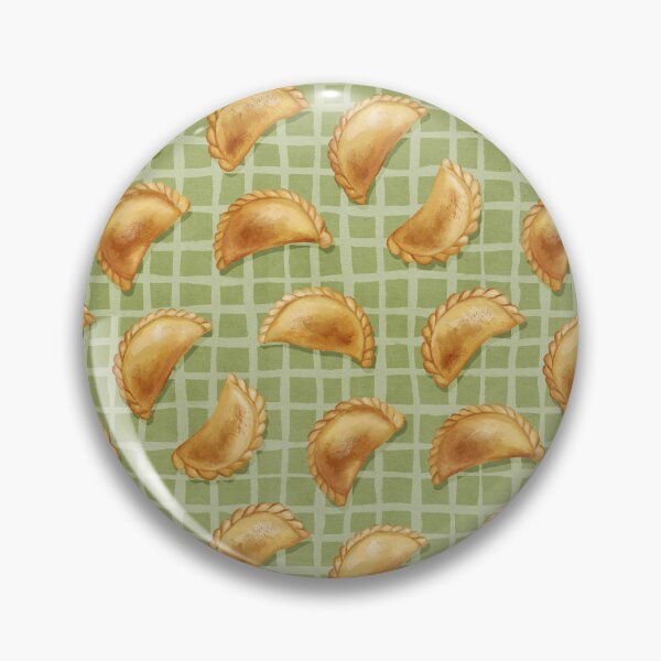 Item preview, Pierogi Dumplings on Sage Green Check Pattern designed and sold by micklyn.