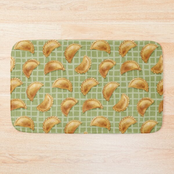 Item preview, Pierogi Dumplings on Sage Green Check Pattern designed and sold by micklyn.