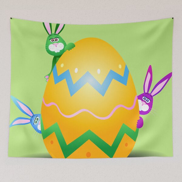 Item preview, Easter bunnies with egg designed and sold by LuisaVenturoli.