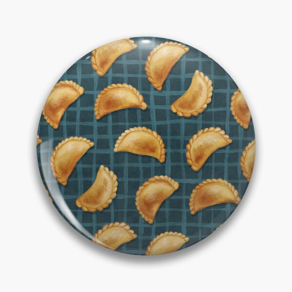Item preview, Delicious Pierogi Dumplings on Dark Teal Blue Pattern designed and sold by micklyn.