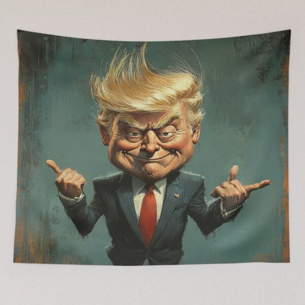 Item preview, The Most Famous Donald Satirical Caricature Art designed and sold by GrinGalore.