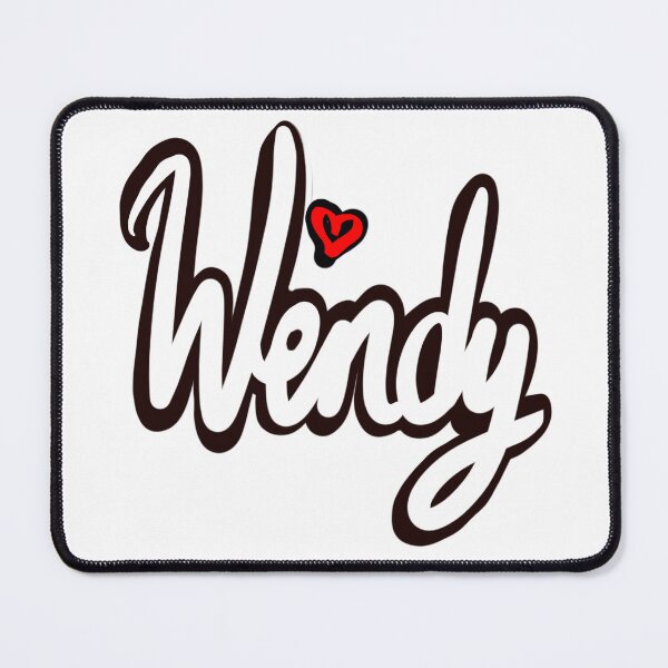 Item preview, Wendy popular girls first name in white with red heart. Personalized personalised customised name Wendy designed and sold by Artonmytee.
