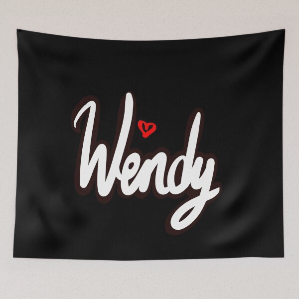 Item preview, Wendy popular girls first name in white with red heart. Personalized personalised customised name Wendy designed and sold by Artonmytee.