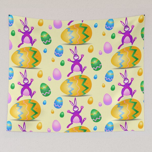 Item preview, Happy bunny with Easter eggs designed and sold by LuisaVenturoli.