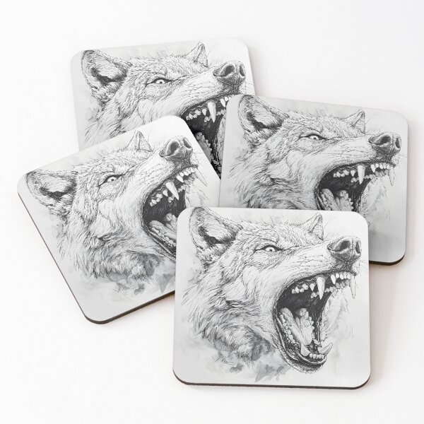 Item preview, Realistic Wolf pencil drawing  designed and sold by Pencil-Art.
