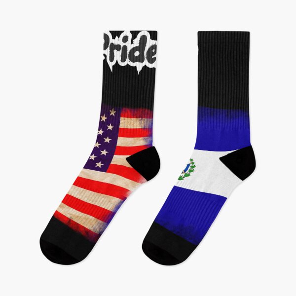 Item preview,  US Flag and El Salvador Flag Pride Wear Design designed and sold by LovelyHappyGift.