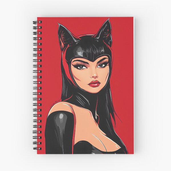 Item preview, Women with cat ears on a red background designed and sold by NeonEdge.