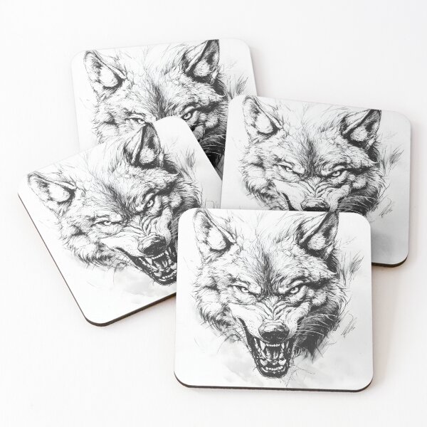 Item preview, Realistic Wolf pencil drawing  designed and sold by Pencil-Art.