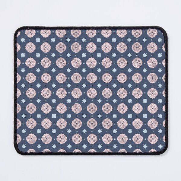 Item preview, Soft Geometric Floral Pattern in Pink and Blue. designed and sold by Merbuda.