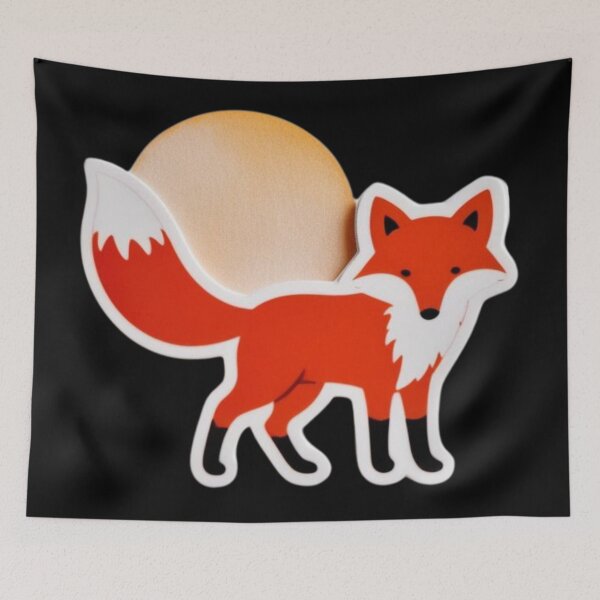 Item preview, Simple Red Fox with the Sun behind  designed and sold by AlinaSCorner.