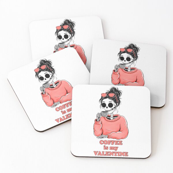 Item preview, Skeleton Coffee Is My Valentine Funny Valentines Day Women designed and sold by Blok45.