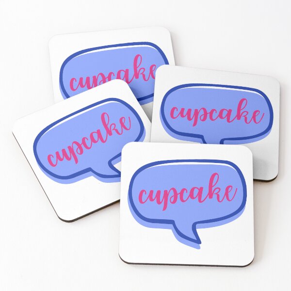 Item preview, Vi Caitlin Nickname Cupcake Speech Bubble Sticker Blue and Pink 2 designed and sold by Studio Xync.