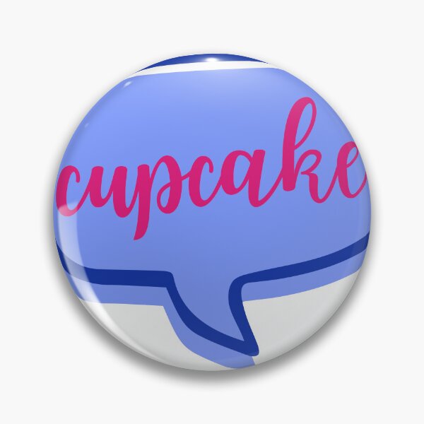 Item preview, Vi Caitlin Nickname Cupcake Speech Bubble Sticker Blue and Pink 2 designed and sold by Studio Xync.