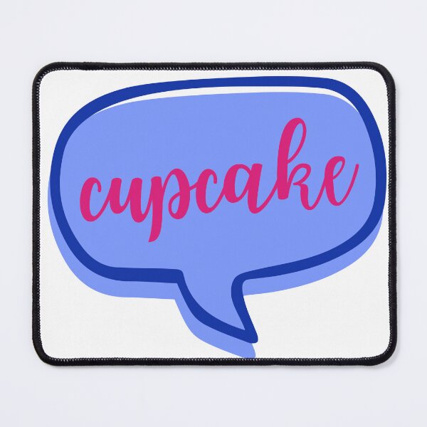 Item preview, Vi Caitlin Nickname Cupcake Speech Bubble Sticker Blue and Pink 2 designed and sold by Studio Xync.