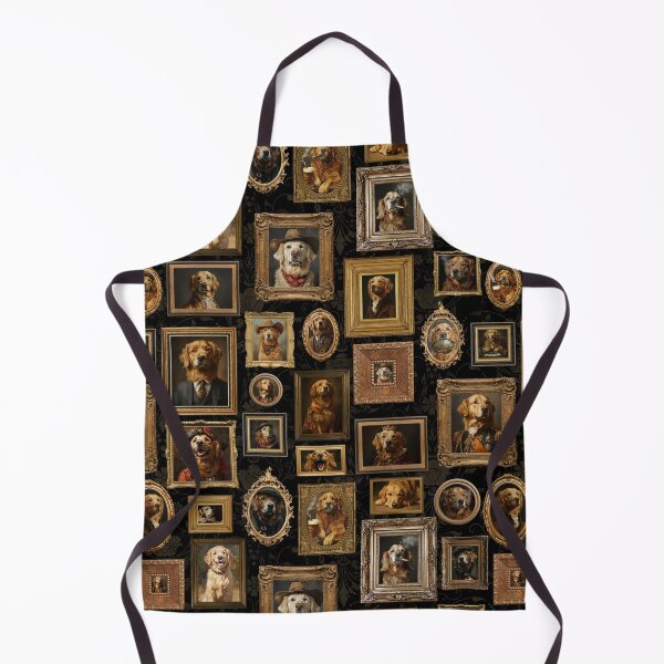 Item preview, Vintage Museum Wall - Whimsical Golden Retriever Famous dog Portraits by Great Masters Black Nightgarden designed and sold by UtArt.