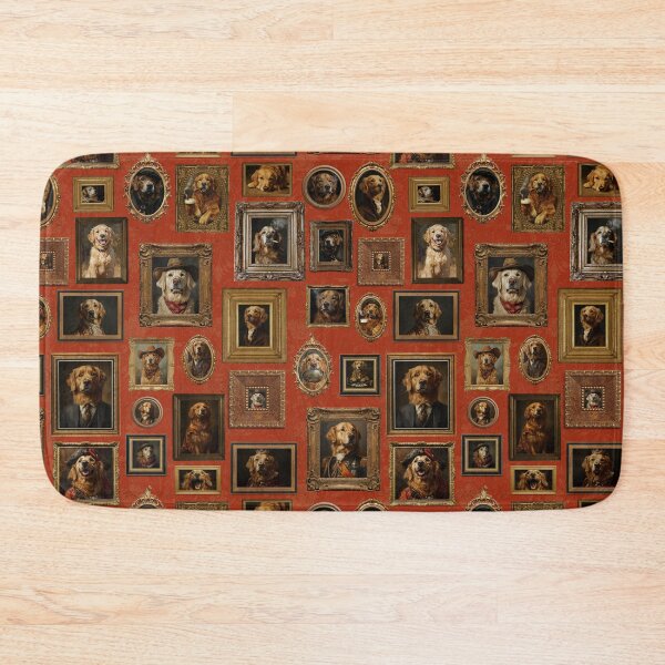 Item preview, Vintage Museum Wall - Whimsical Golden Retriever Famous dog Portraits by Great Masters Rust Brown Nightgarden designed and sold by UtArt.