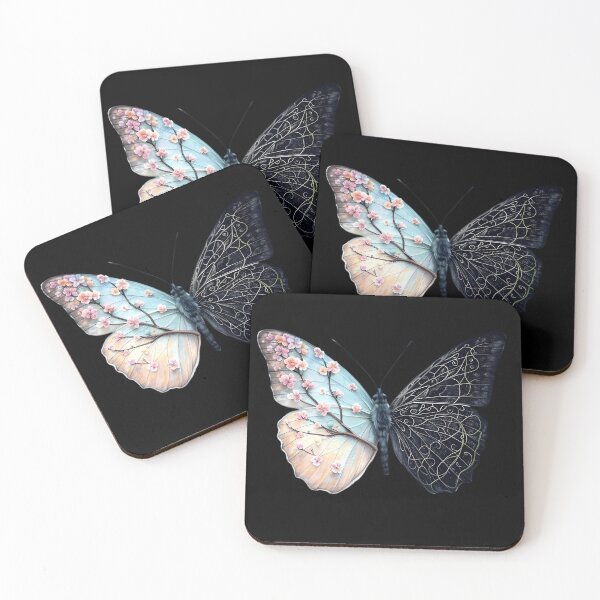 Item preview, Blossom & Shadow: The Dual Nature Butterfly Art designed and sold by Linework Studio.