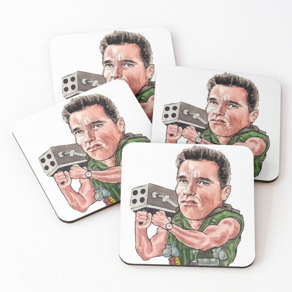 Item preview, Asta la vista baby, I'll be back, Arnie cartoon parady  designed and sold by ARTwithDIRK.