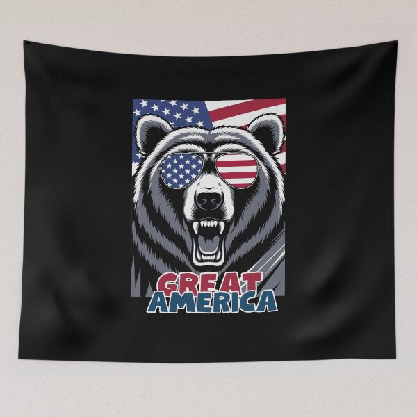 Item preview,  Symbol of freedom, Freedom, Majestic Bear, Independece Day, American Bear, Grizzly designed and sold by KolorellaS.