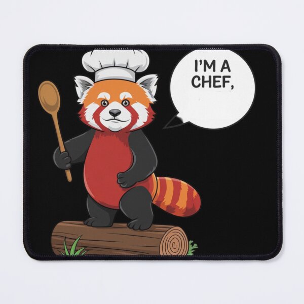 Item preview, Funny red panda chef designed and sold by DamioPolArt.
