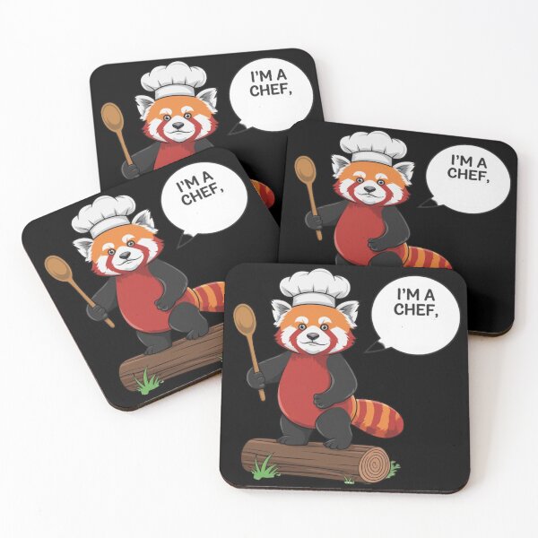 Item preview, Funny red panda chef designed and sold by DamioPolArt.