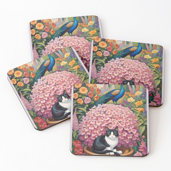Item preview, The Cat in the Pinkish Flowers Box designed and sold by Nira Dabush.