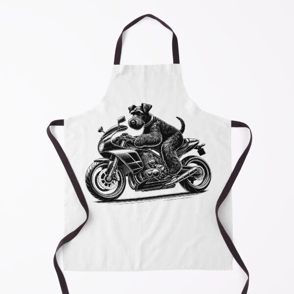 Item preview, Black Russian Terrier Riding a Motorcycle Biker Dog Lover designed and sold by Kimberley King Art  King Art.