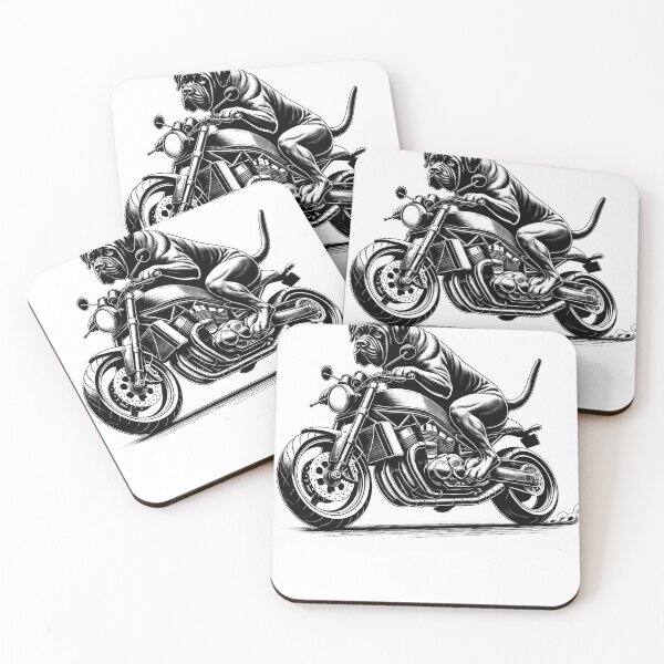 Item preview, Cool Boerboel Riding a Motorcycle Biker Dog Lover designed and sold by Kimberley King Art  King Art.