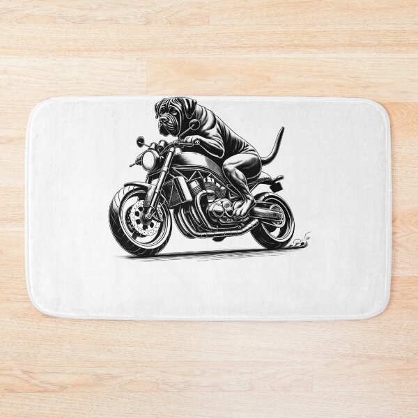Item preview, Cool Boerboel Riding a Motorcycle Biker Dog Lover designed and sold by Kimberley King Art  King Art.
