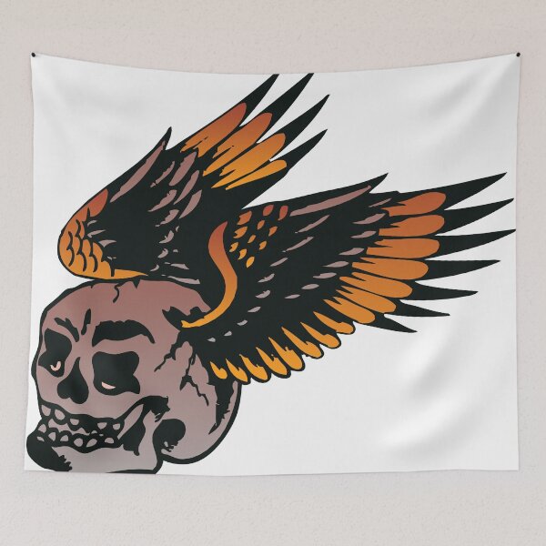Item preview, wing skull winged emblem biker club motorcycle skull logo 1410 S designed and sold by Achille3777.