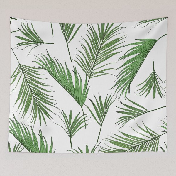 Item preview, Green coconut palm leaves by hand drawing and sketch with line-art. designed and sold by MatyKotiv.