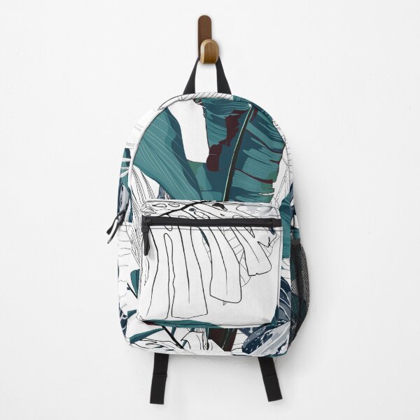 Item preview, Tropical blue and line leaves illustration. designed and sold by MatyKotiv.
