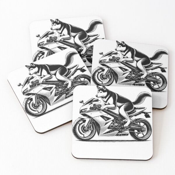 Item preview, Cool Canaan Dog Riding a Motorcycle Biker Dog Lover designed and sold by Kimberley King Art  King Art.