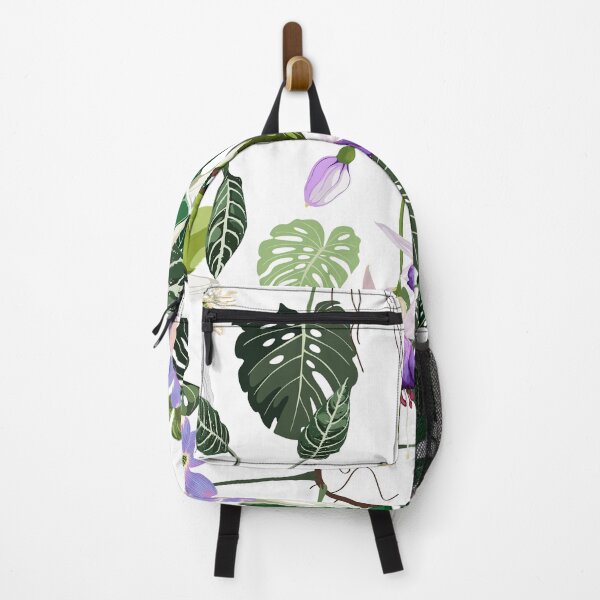 Item preview, Tropical violet flowers and tropical leaves. designed and sold by MatyKotiv.