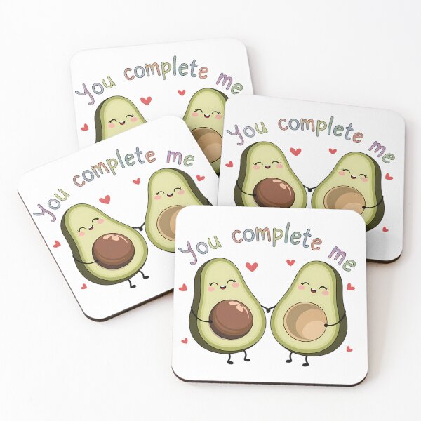 Item preview, You Complete Me Cute Avocado Art designed and sold by ZetaDream.
