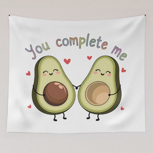 Item preview, You Complete Me Cute Avocado Art designed and sold by ZetaDream.