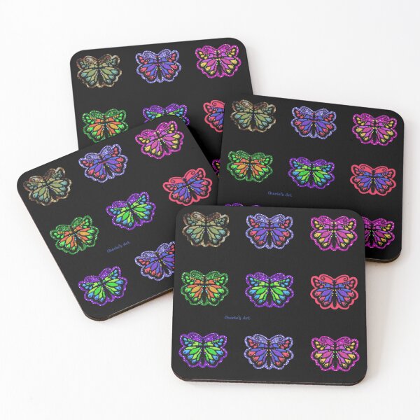 Item preview, Beautiful Beaded Glitter Felt Look Butterflies designed and sold by CheriesArt.