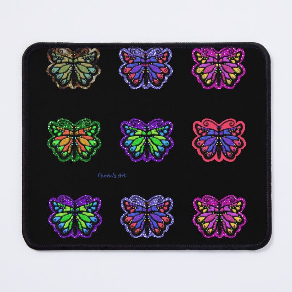 Item preview, Beautiful Beaded Glitter Felt Look Butterflies designed and sold by CheriesArt.