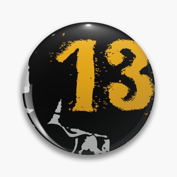 Item preview, black cat skull skull 13 number misfortune bad luck old school 1701 S designed and sold by Achille3777.