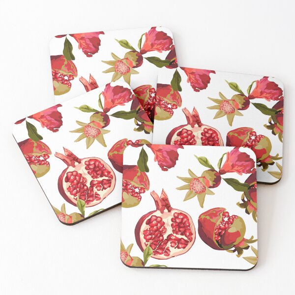 Item preview, Pomegranate fruits on white background. designed and sold by MatyKotiv.