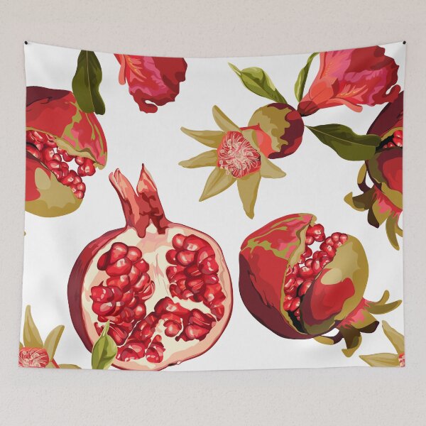 Item preview, Pomegranate fruits on white background. designed and sold by MatyKotiv.