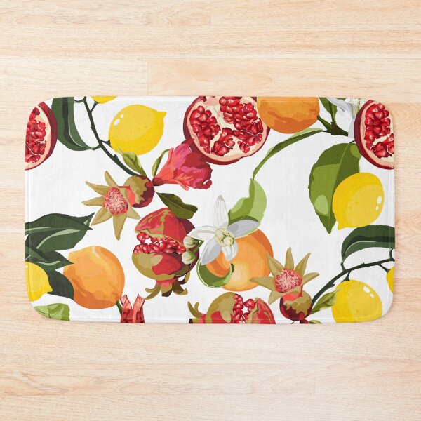 Item preview, Exotic Background with Pomegranate, Orange, Lemon and Flowers. designed and sold by MatyKotiv.