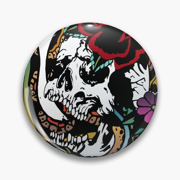 Item preview, cobra snake skull old school rose flower tattoo tattoo hipster skulls 202 S designed and sold by Achille3777.