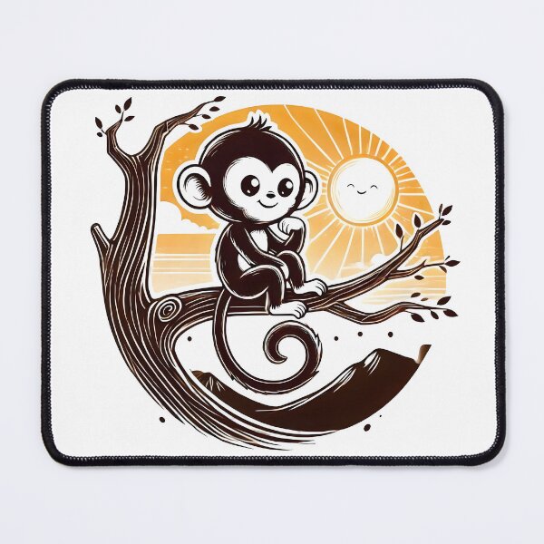 Item preview, cute Monkey, monkey tree, artoon monkey designed and sold by TrueArtVibes.