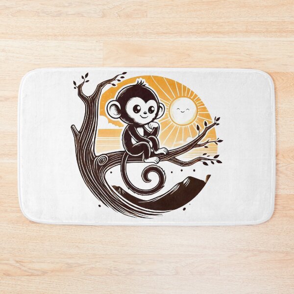 Item preview, cute Monkey, monkey tree, artoon monkey designed and sold by TrueArtVibes.