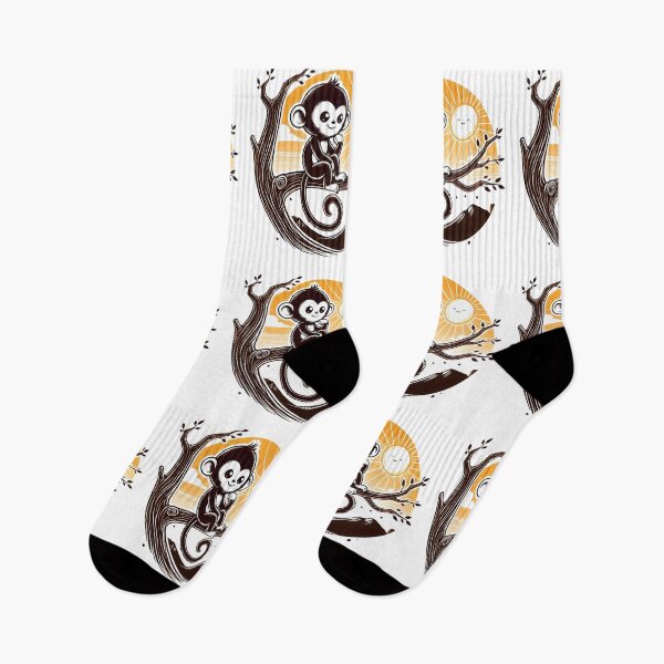 Item preview, cute Monkey, monkey tree, artoon monkey designed and sold by TrueArtVibes.