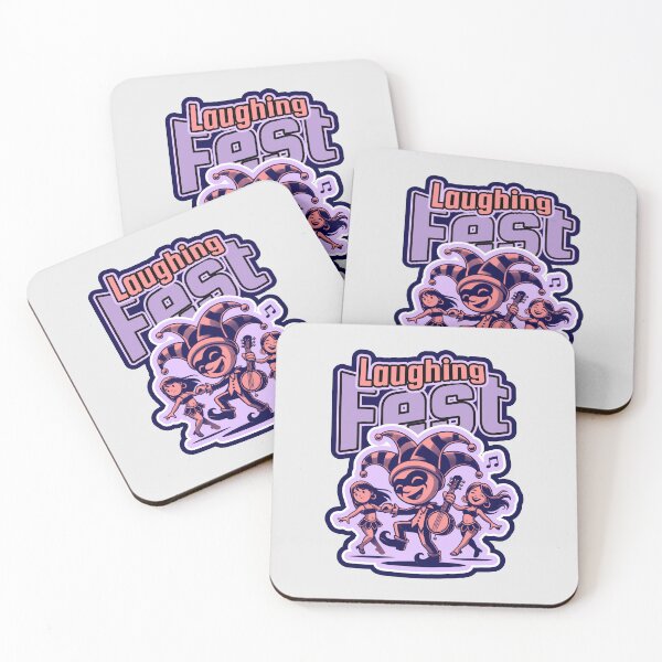 Item preview, Laughing Fest Dancing Clowns Under A Sky Of Azure And Scarlet designed and sold by SplashTastic.