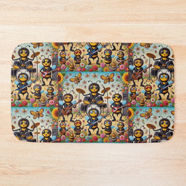Item preview, Cute Bees Metal Music Concert designed and sold by Dogandesighn.